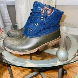 SPERRY Women's Syren Gulf Waterproof Royal Blue Boots Size 6.5